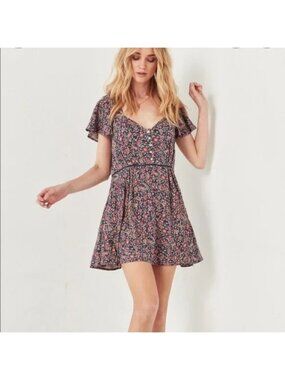 $220 Spell & The Gypsy Jasmine 90's Mini Dress Navy, XS - Sold Out